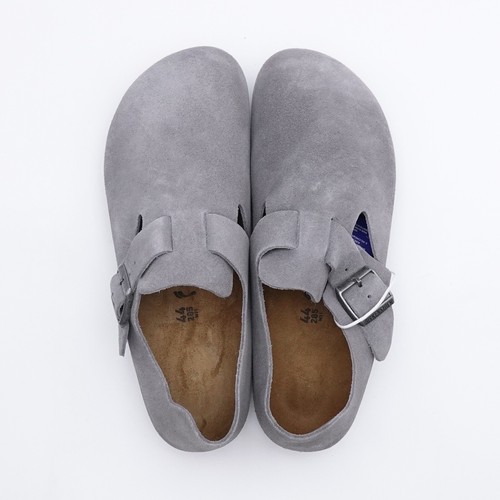 Size 11 Men's / EUR 44 Birkenstock London BS Clogs 1018996 Whale Gray Suede - Picture 4 of 7