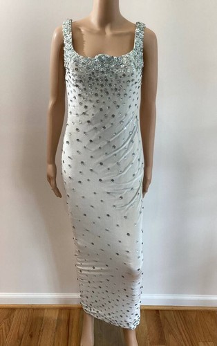 VESTIDO RARO ADORNADO SEXY PASARELA ALTA COSTURA GIANNI VERSACE F/W 1995 TALLA 42 - Imagen 4 de 11