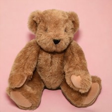 The 15" Vermont Teddy Bear Company Jointed Light Brown Plush Bear