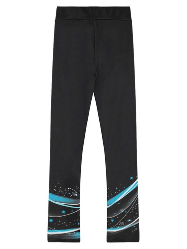 Kids Girls Ice Skating Pants Figure Skating Elastic Waistband Printed Leggings - Picture 10 of 69