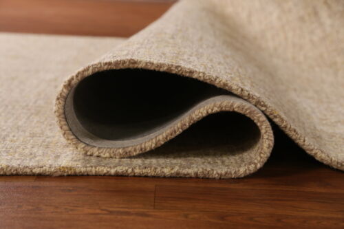 Soft and Plush Beige Wool Modern Area Rug Hand-tufted 5x8 ft - Picture 8 of 14