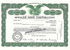 Spencer Shoe Corporation Stock Certificate