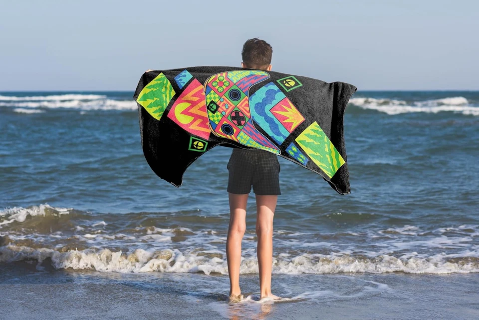 Детское пляжное полотенце для ванны бассейна Xbox — супермягкий и впитывающий контроллер для видеоигр 1 - Изображение 2 из 4