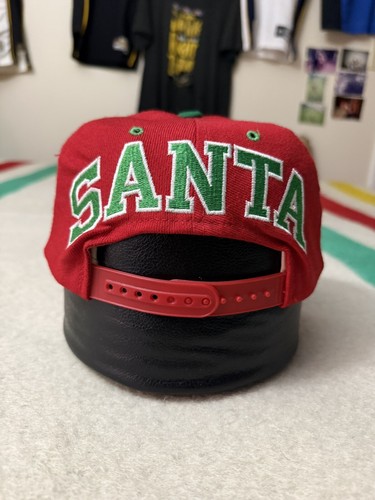 Casquette snapback vintage années 90 Père Noël Noël Noël aiguille américaine tête de bloc