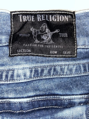 True Religion Rocco Skinny Stretch Denim Jeans Gr. W36 L33 Acid Wash Distressed - Bild 9 von 12