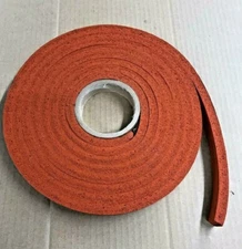 12" x 7/8" x 1/2" High Temp Red Silicone Foam Strip Seal Pad Sold Per Foot