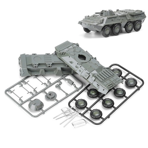 1/72 4D BTR-80 Wheeled Armored Vehicle Military Model Ornaments Gift Unassembled - Foto 5 di 7