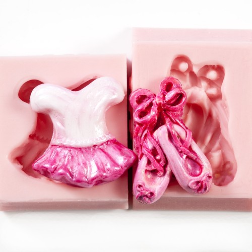 Silikonform Ballett Tanz Set Fondant Schokolade Polymer Clay Resin Mould (236) - Bild 1 von 3