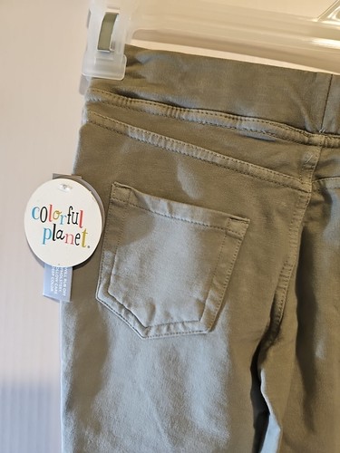 NWT Girls Size S(6/6X) Colorful Planet Sage Green Moto Jegging Pants Soft Comfy - Picture 6 of 10