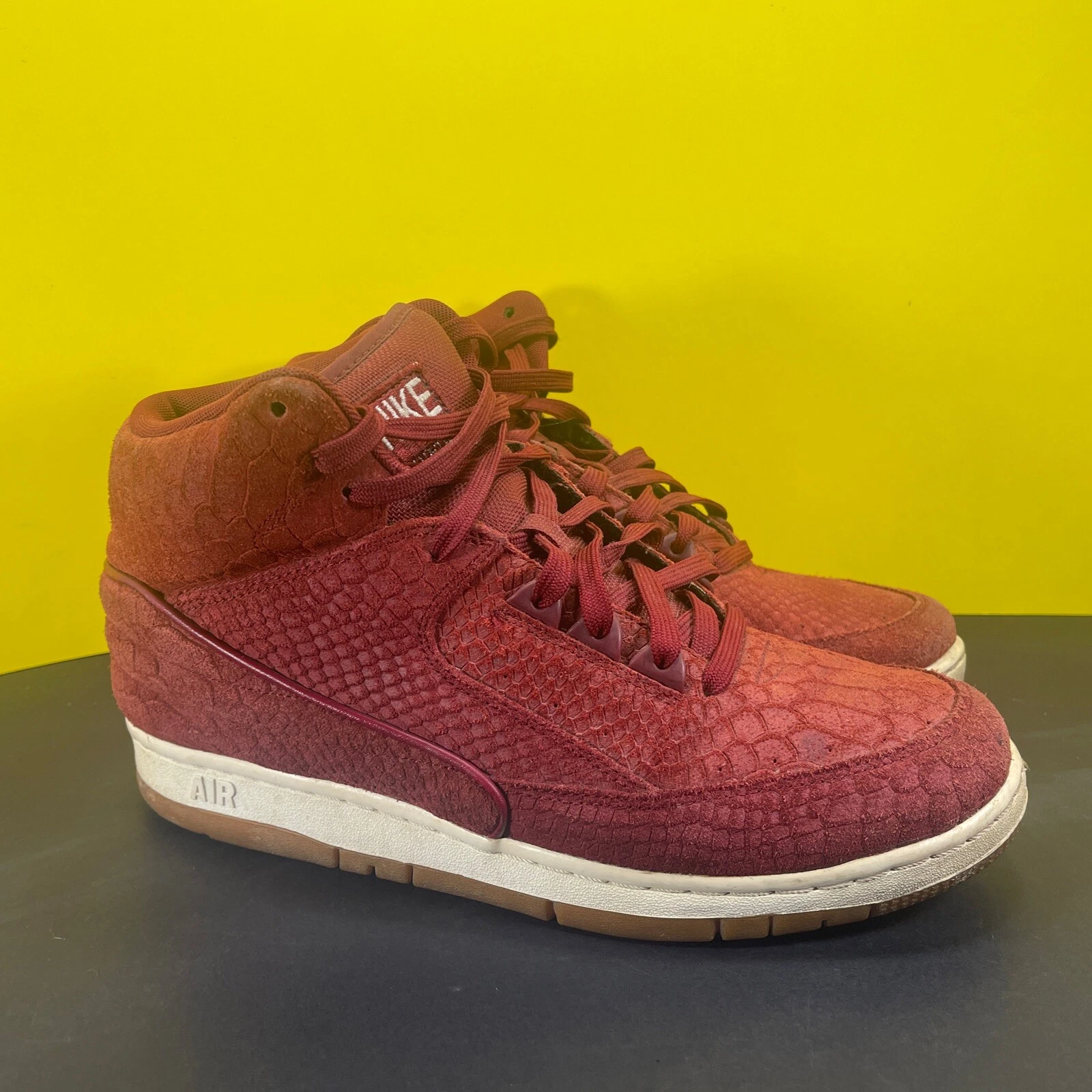 Nike Air Python PRM Team Red Team Red White Gum Li nuove da uomo taglia 12 Sku705066601