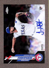 2020 Topps Chrome Jonathan Hernandez RC Rookie Card Auto #RA-JH Rangers