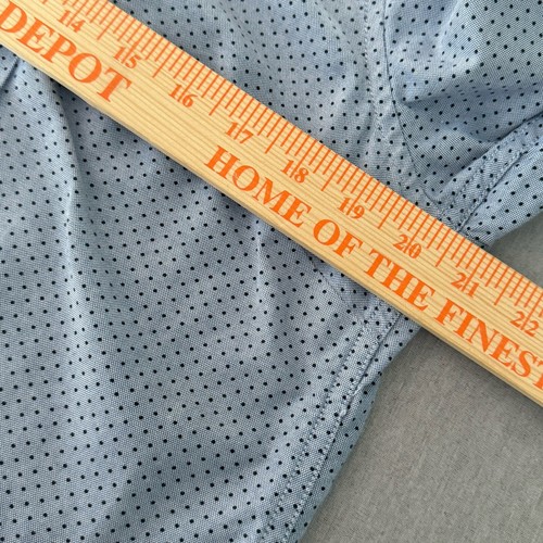 Lands’End Damen blau gepunktet Baumwolle Knopfleiste Langarmshirt Gr. 14 - Bild 8 von 9