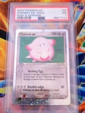 Pokemon 2003 EX Ruby & Sapphire PSA 7 NM Chansey EX 96/109 -    