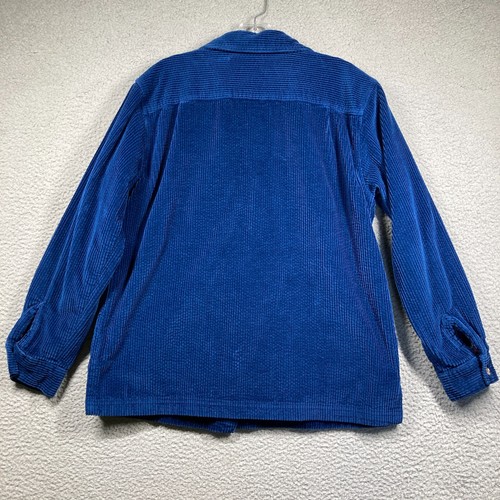 Vintage LL Bean Cord Hemd Jacke Herren klein blau Knopfleiste lässig Arbeit - Bild 14 von 16