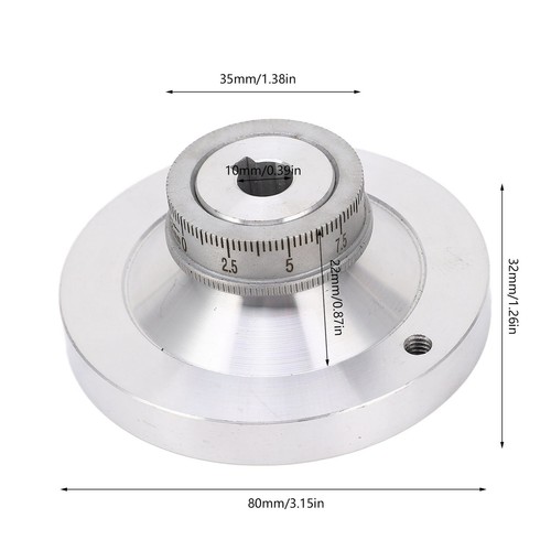 Lathe Handwheel 80mm AHand Wheel With Crank Handle For 7x12 7x14 Lathes. - Picture 10 of 22