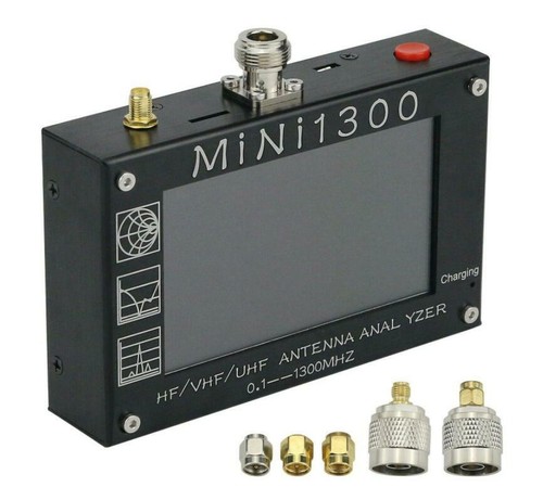 Mini1300 4,3" LCD 0,1-1300 MHz HF/VHF/UHF ANT SWR tester misuratore antenna analizzatore - Foto 11 di 12