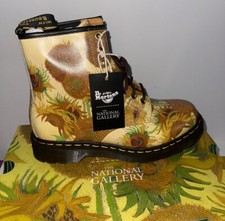 Dr. Martens 1460 Tng Vincent Van Gogh Sunflower National Gallery Boots Woman's 8