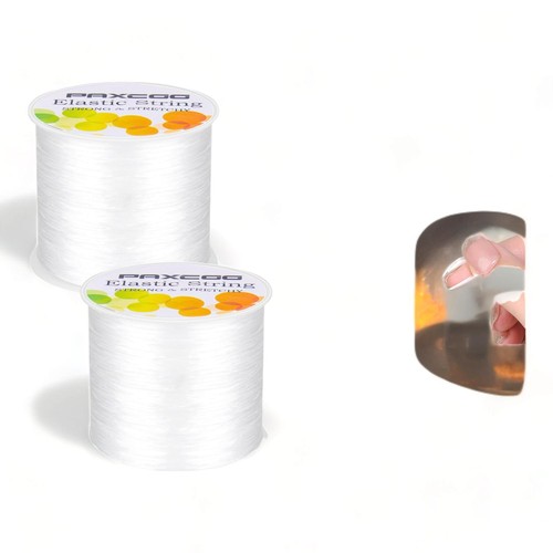 2 Rolls of High-Quality Elastic String for Bracelets - Stretchy Bead Cord Jewelr - Picture 3 of 7