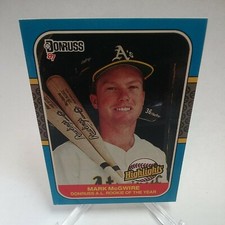 Mark McGwire Athletics 1987 Donruss Highlights #54