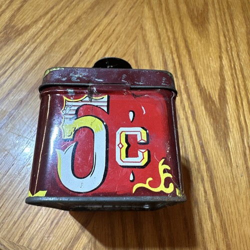 Vintage Shine 5¢ Miniature Shoe Shining Tin With Contents - Picture 5 of 9