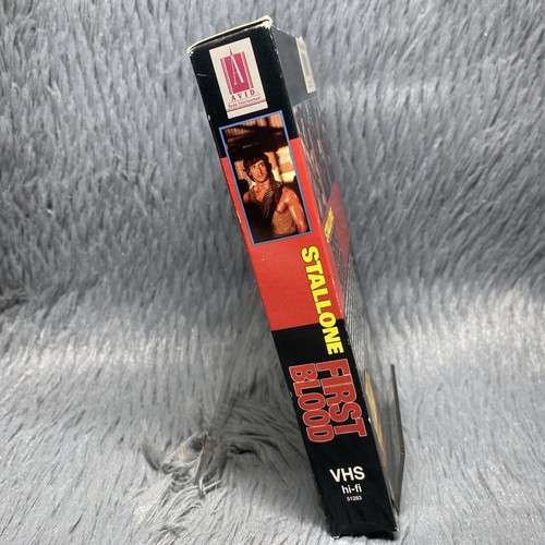 First Blood VHS Tape 1995 Avid Release Rambo Sylvester Stallone Action Movie - Picture 5 of 8