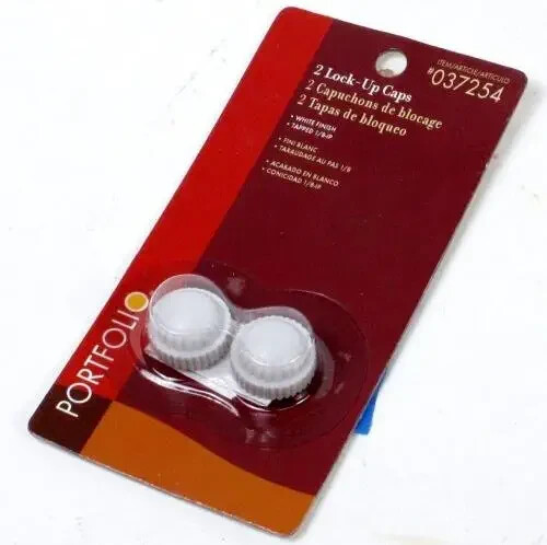 PORTFOLIO # 0372554 - 2pk White Lock-Up Caps NEW - Picture 1 of 1