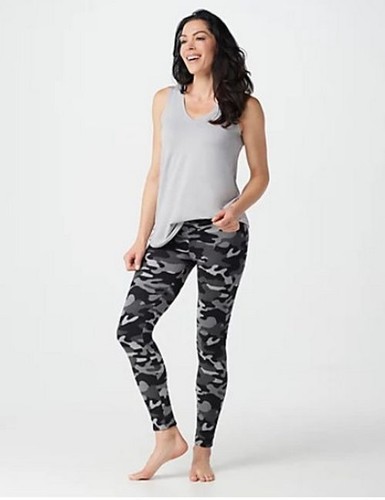 Cuddl Duds Burgundy Plaid Fleecewear Stretch Fleece Leggings XS New Loungewear - Picture 5 of 6