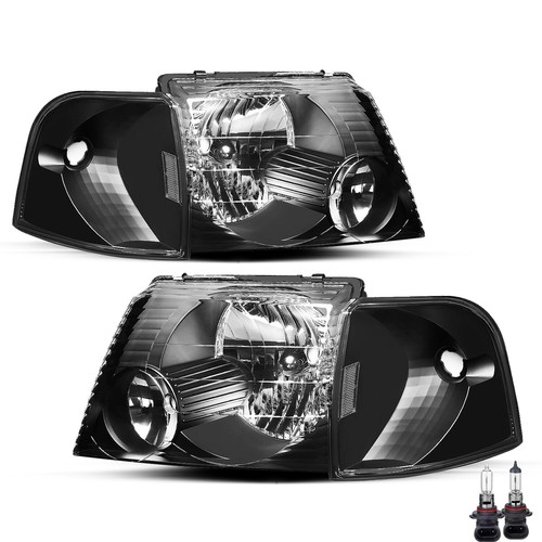 Headlights+Corner Signal Lights L+R For 2002 2003 2004 2005 Ford Explorer - Picture 3 of 22