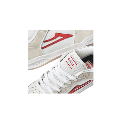 Lakai x Chocolate - Telford Skateboard Shoes - White/Red Suede - Picture 4 of 7