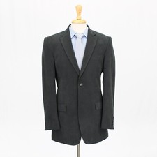 Mark Spencer 38L Gray Sport Coat Blazer Jacket Solid 2B Polyester
