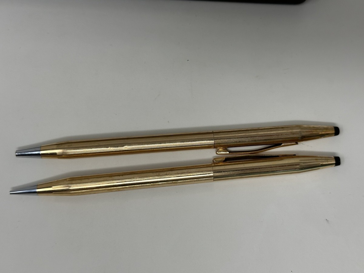 CROSS - CROSS ボールペン 14KT GOLD FILLED Vintage Cross 14KT Gold Filled Pen And Pencil Boxed Set | eBay