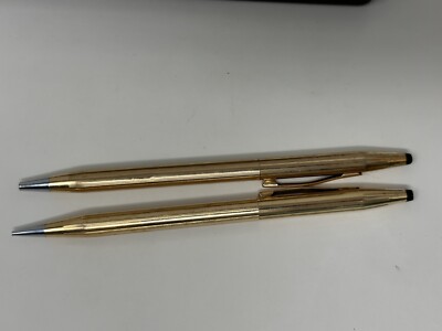 Vintage Cross 14KT Gold Filled Pen And Pencil Boxed Set | eBay