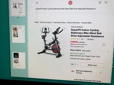 SuperFit Indoor Cycling Stationary Bike Silent Belt Drive Adjustable Resistance