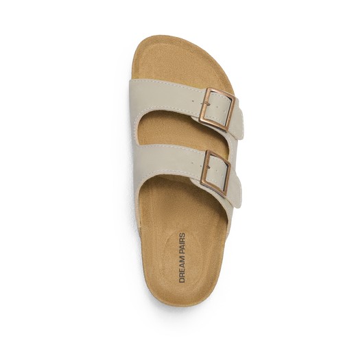 Women Slip On Slide Sandals Comfortable Cork Footbed Casual Flat Sandals - Picture 28 of 37