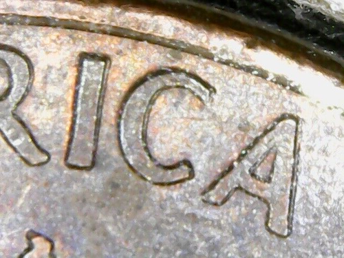 1995 P Lincoln Penny Struck Through Grease / Dbl. Rev. Error - Picture 2 of 4