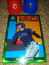 2022 Bowman Hi-Fi Futures Green 🔥 REFRACTOR 🔥 11/99 Noelvi Marte Rookie Reds