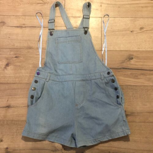 Women’s Jean JUMPER OVERALL Romper Indigo sz L NWT Loveriche