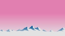 Landscape minimalism nature pink background mountains Custom Gaming Mat Desk