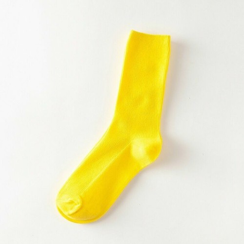 Calcetines deportivos informales de punto de algodón lisos suaves de tobillo alto cómodos para mujer 1 par - Imagen 39 de 39