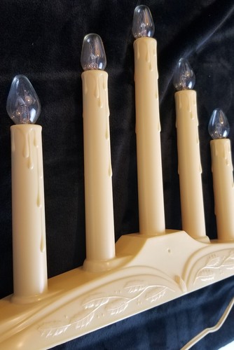 Vintage Window Candelabra Candolier Christmas 5 Lights Electric - Picture 6 of 8