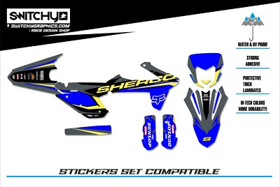 Sherco 300 SE Factory 2025 Kompatible Aufkleber ''A1BLUE'' Dekor Aufkleber