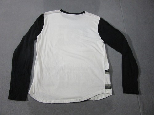DC Shoes Shirt Mens Large White Black Y2K Skater Long Sleeve - Picture 8 of 11