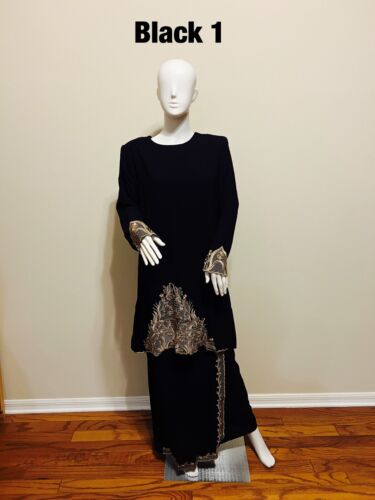 Muslim Women Embroidery Tops Blouse Skirt Outfits Dubai Abaya Clothing Sets 2pcs - Picture 26 of 37