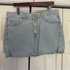 Levi's Icon Button-fly denim mini skirt SIZE 32