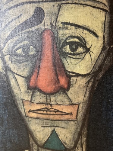 Bernard Buffet 1955 Modernist Clown Portrait auf Leinwand VINTAGE - Bild 6 von 17