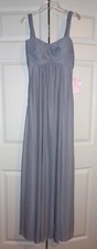 Birdy Grey XS Silver Grey Maria Bridesmaid Prom Long Formal Dress NEW WITH TAGS