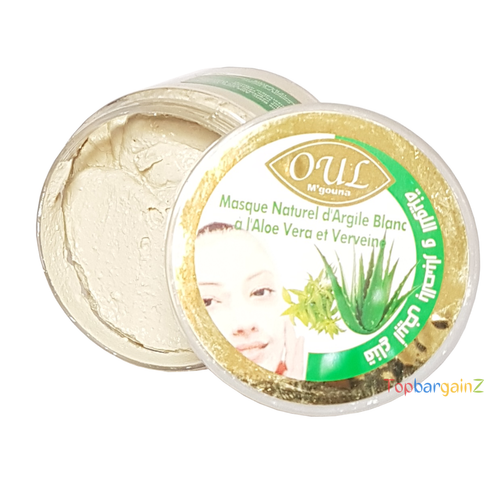 Ghassoul Clay Face Mask Natural Moroccan White Kaolin Aloe Vera Verbena Rhassoul - Picture 10 of 11