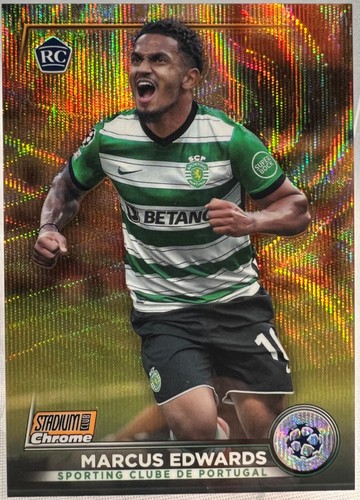 2023 Topps Stadium Club Chrom, Marcus Edwards Orange Wave Refraktor Karte #01/25 - Bild 2 von 3