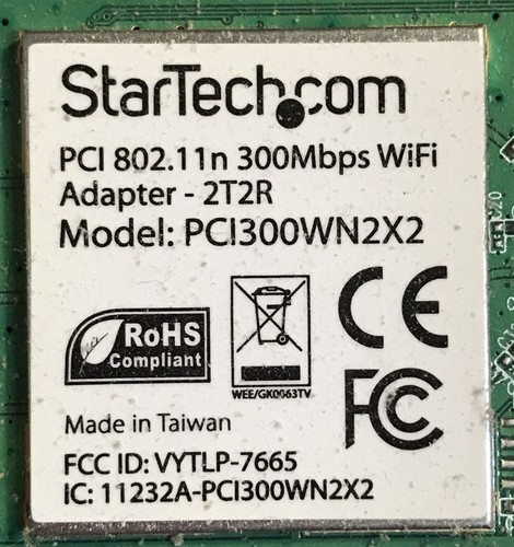 STARTECH.COM PCI300WN2X2 PCI 802.11N 300 MBPS WIFI ADAPTER 2T2R WITHOUT ANTENNAS - Picture 6 of 6