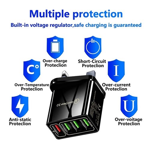 FAST 4 USB port Qualcomm 3.0 quick charge usb wall charger UK SELLER - 第 10/80 張圖片